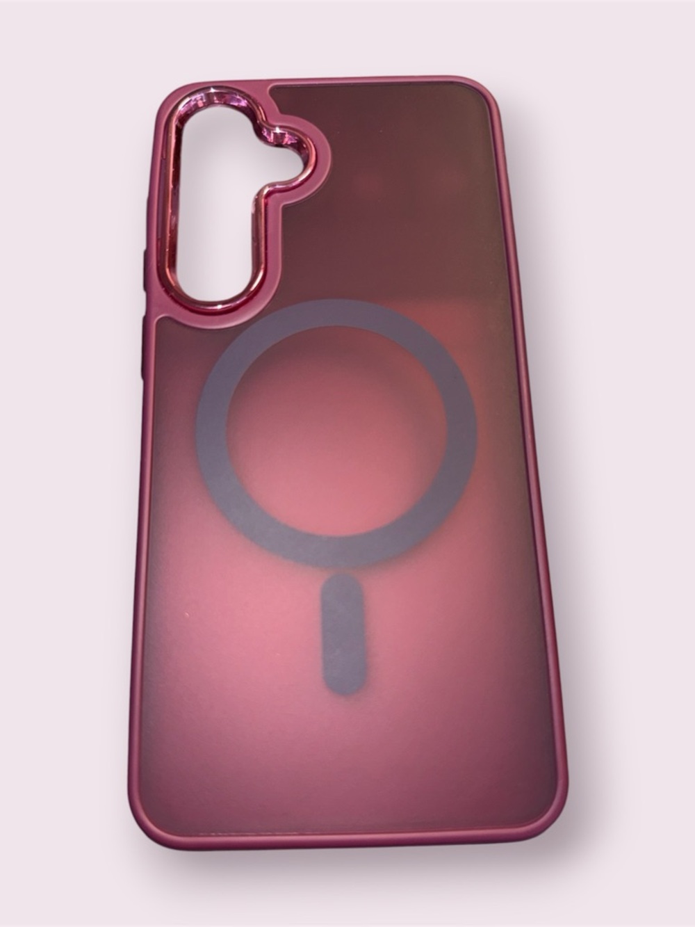MagSafe‑Style Maroon Phone Case for Samsung Galaxy S24+